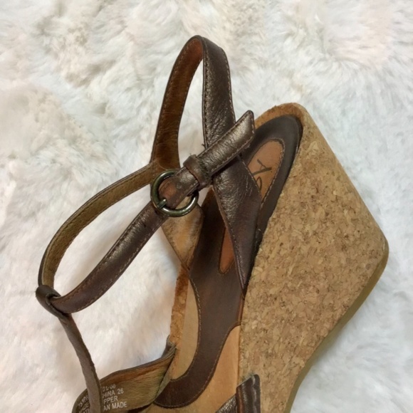 Clarks Artisan Alameda Cork Leather Wedge Sandals - Picture 9 of 10